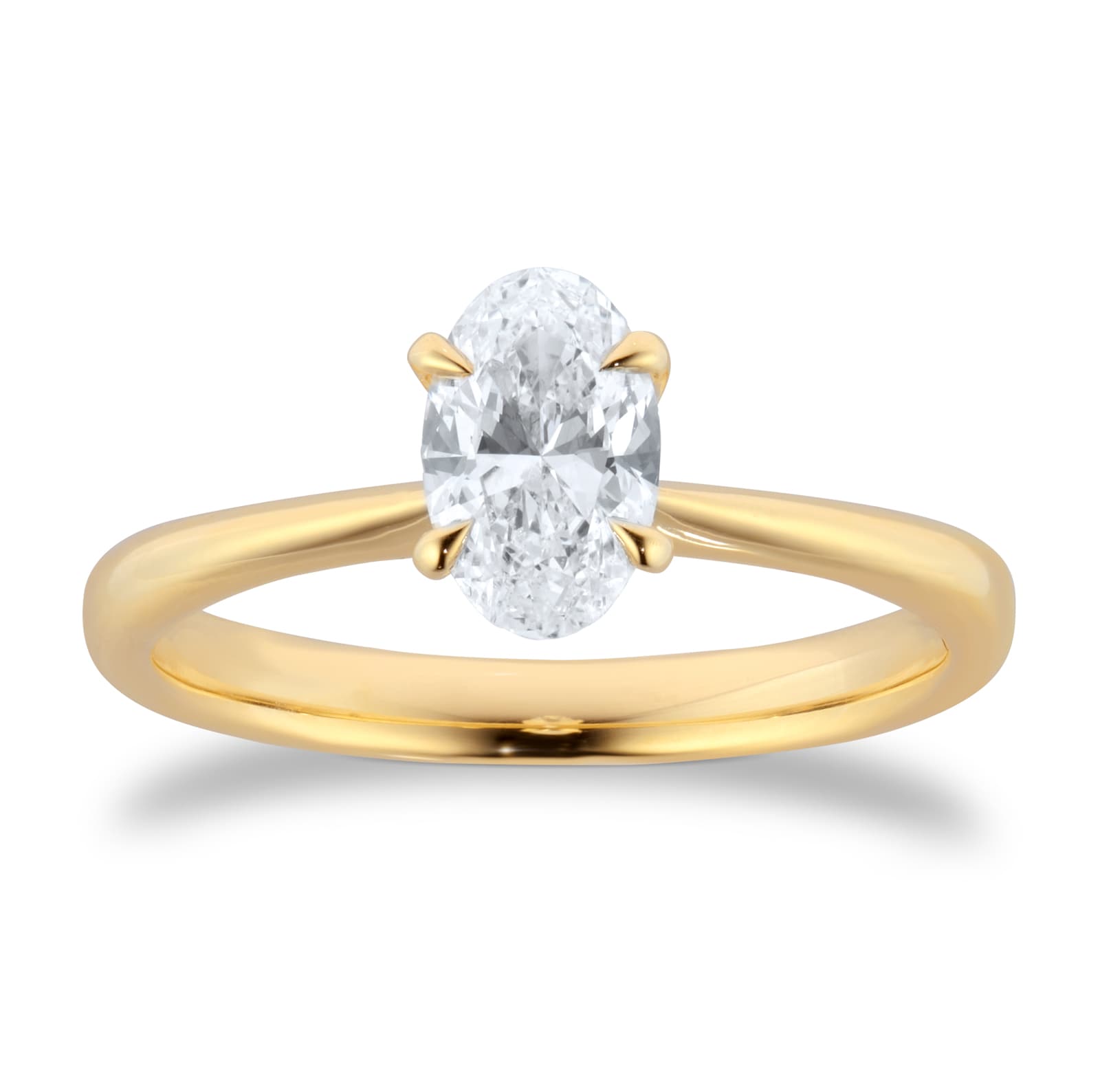 Mappin & Webb Hermione 18ct yellow gold oval cut diamond engagement ring