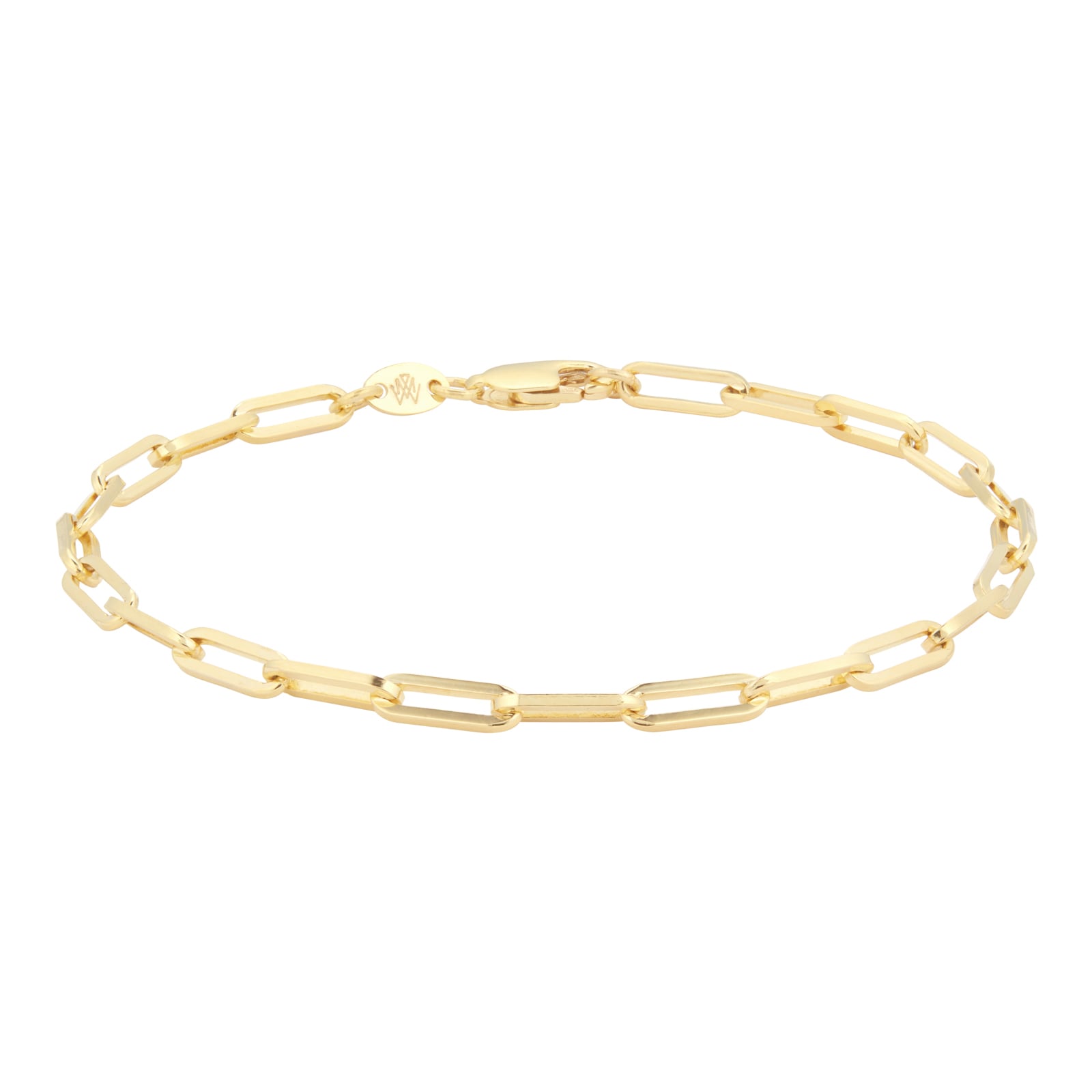 Mappin and Webb 18ct yellow gold rectangular link bracelet